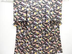 草花模様小紋着物